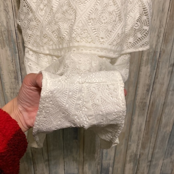 BETHANY MOTA | white Lace overlay Romper | NWT | Size M - Picture 9 of 11
